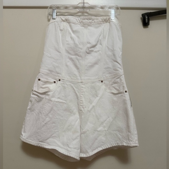 Abercrombie White Denim Romper - L - Picture 1 of 2